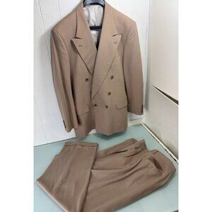 Vintage Joseph Abboud Double Breasted 2 Piece Suit 42L Blazer 34x31 Pants Wool